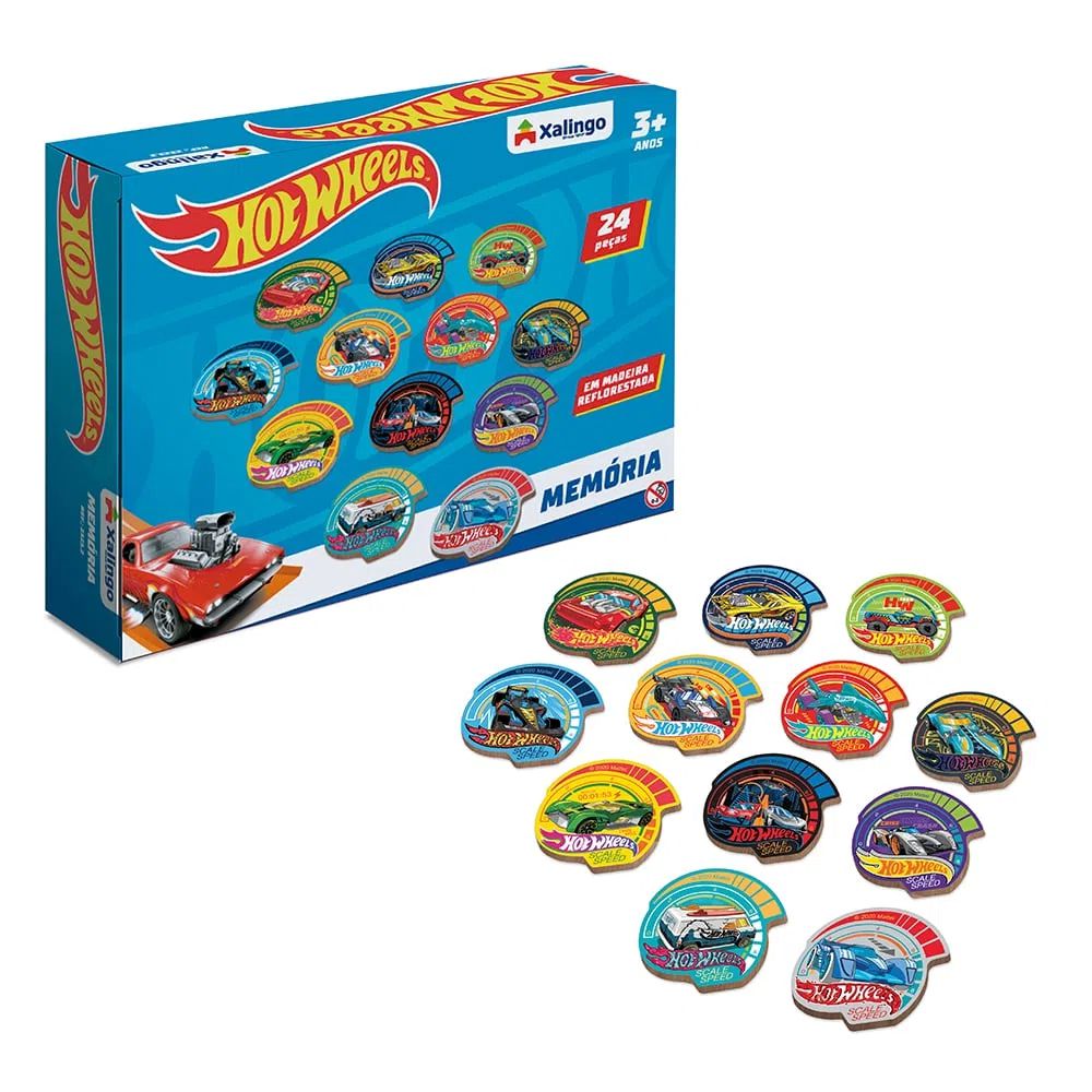 Hot Wheels Jogo da Memória 12 Pares (24 PÇS)