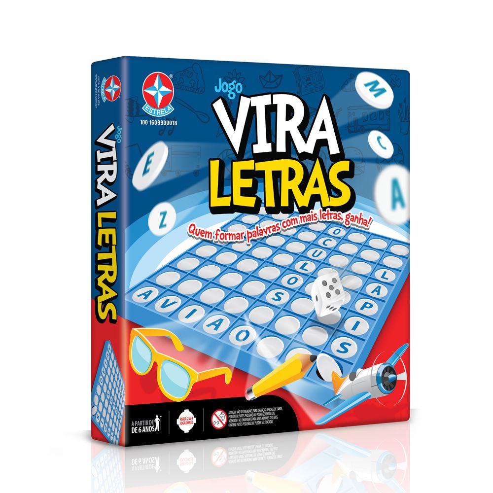 Jogo Infantil Educativo Letras Ocultas Tabuleiro Estrela