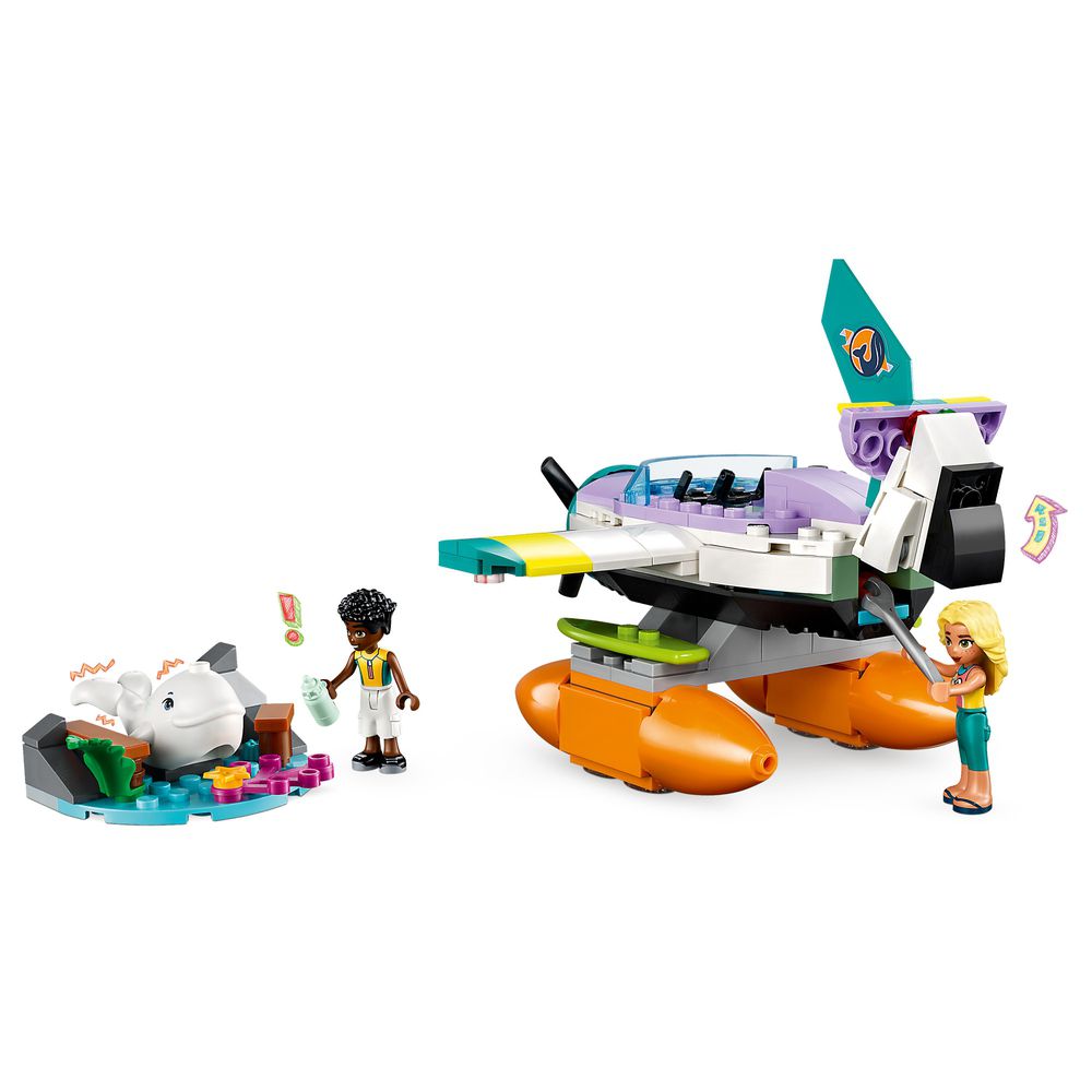 LEGO - Avião de resgate marítimo com figura de baleia e mini