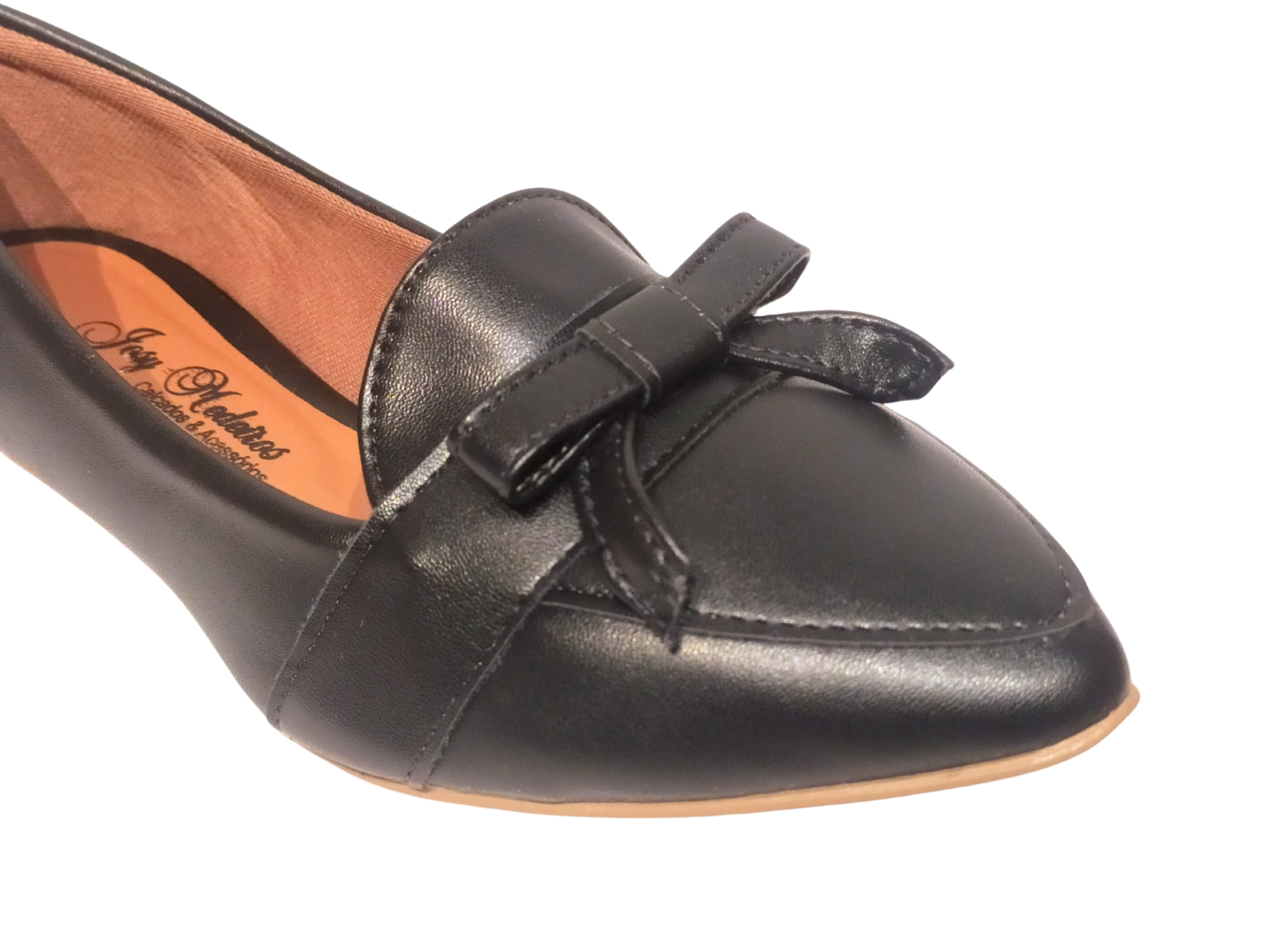 Sapatilha Slipper Preta com Lacinho - Josy Medeiros