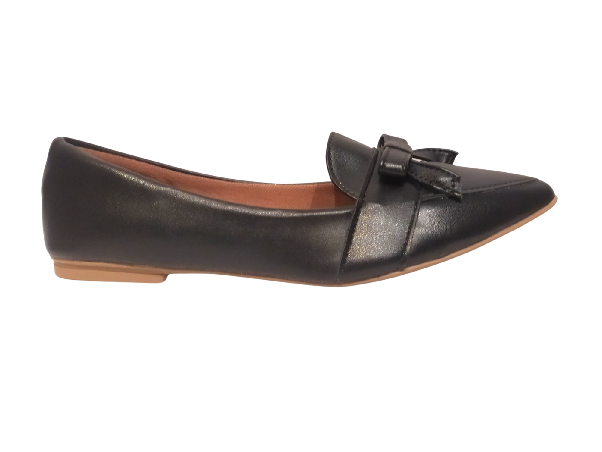 Sapatilha Slipper Preta com Lacinho - Josy Medeiros