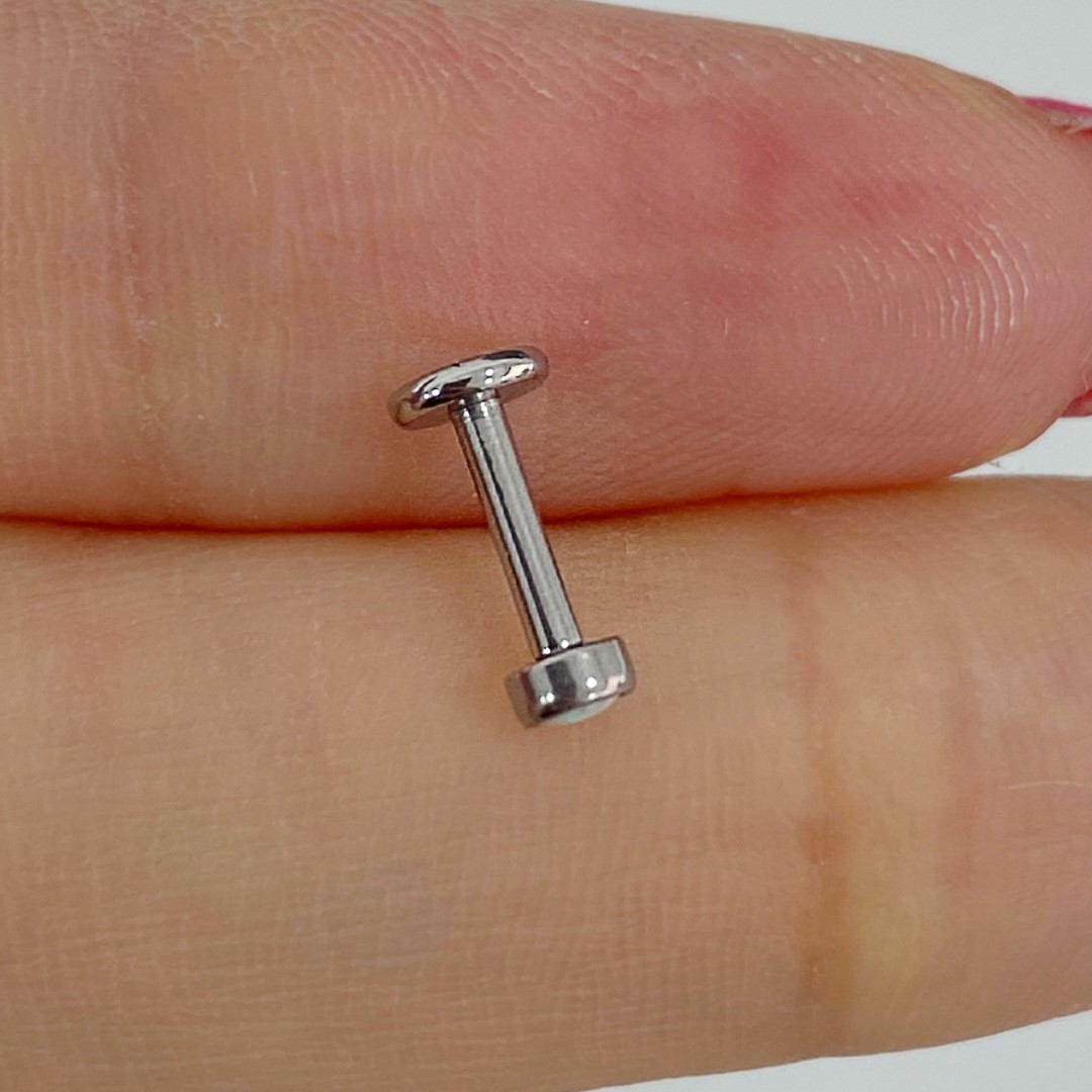 Piercing Per Orecchio, Labret Stud Da 1,2 Mm Con Filettatura Interna E - Foto 9