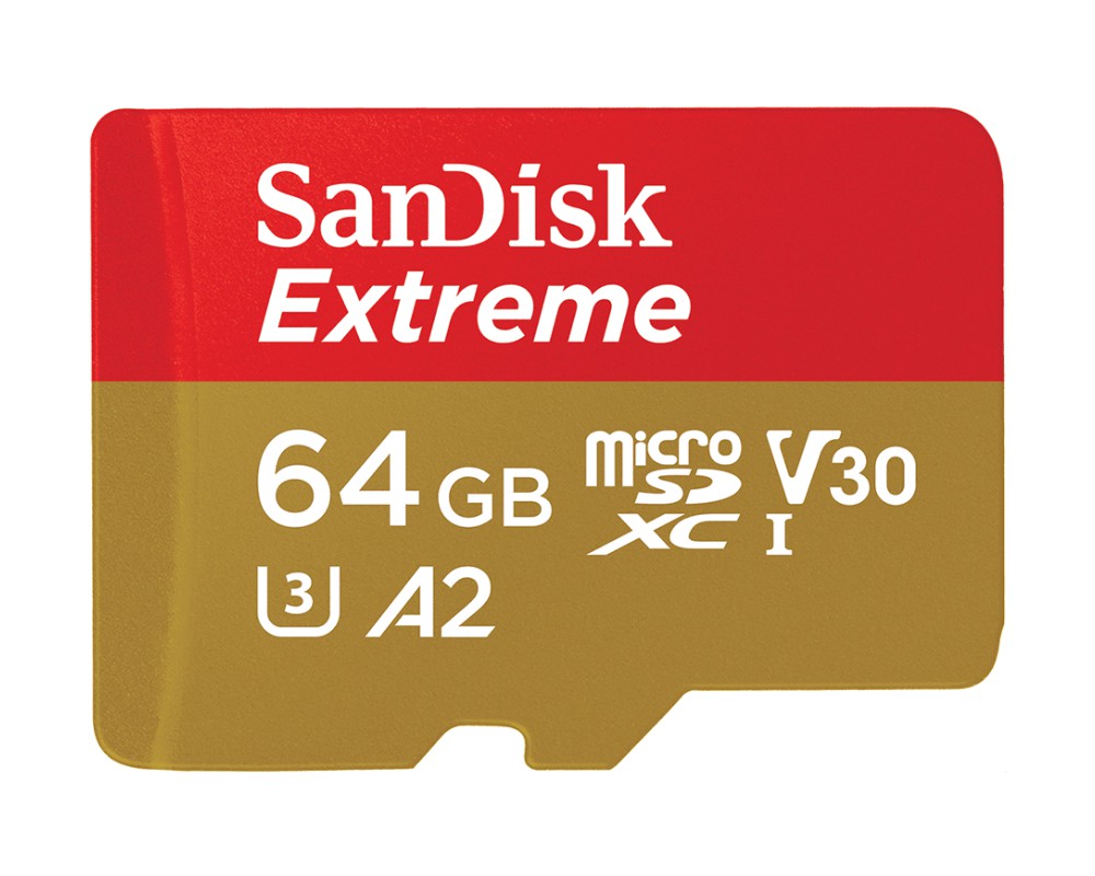 Cartão de Memória SanDisk Extreme MicroSDXC UHS-I 64GB - Tecno Drones - A  Mais Completa Loja de Drones do Brasil