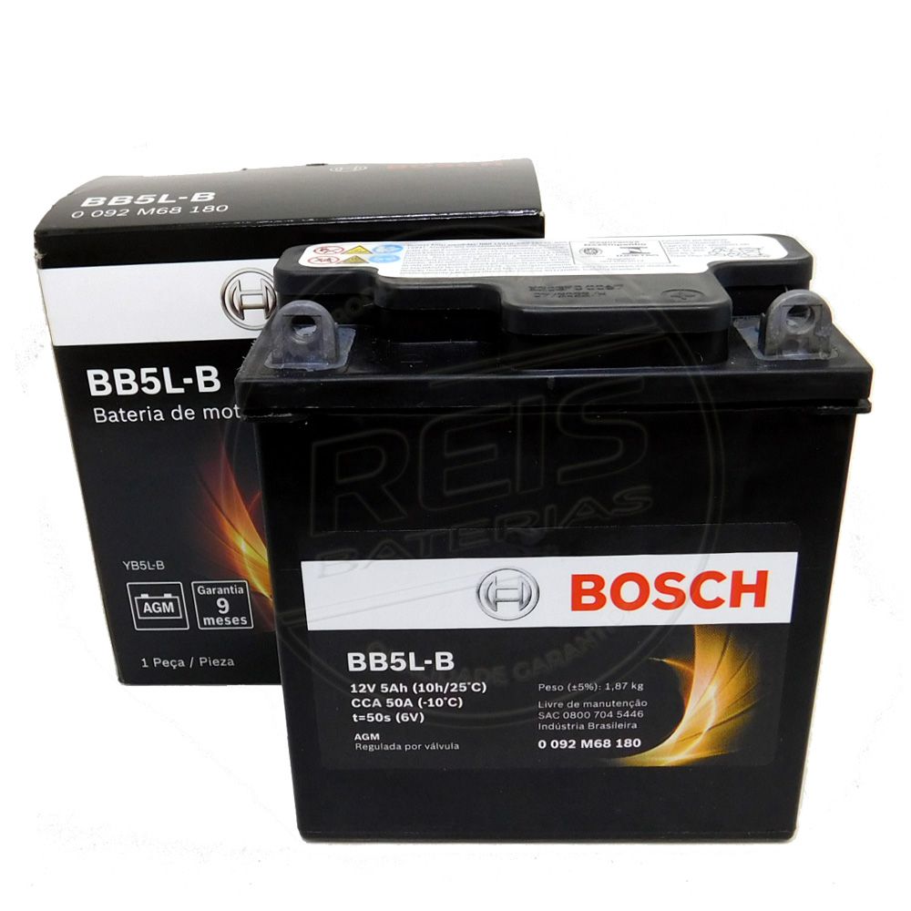 Bateria Bosch Moto 5Ah | Reis Baterias | Bateria Automotiva - Reis Baterias:  Pague em 10X SEM JUROS