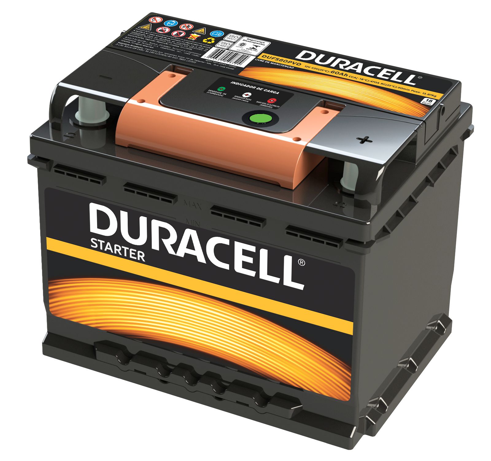 Bateria Duracell 60Ah – DUFS60PVD – 18 Meses de Garantia - Reis Baterias -  Reis Baterias: Pague em 10X SEM JUROS