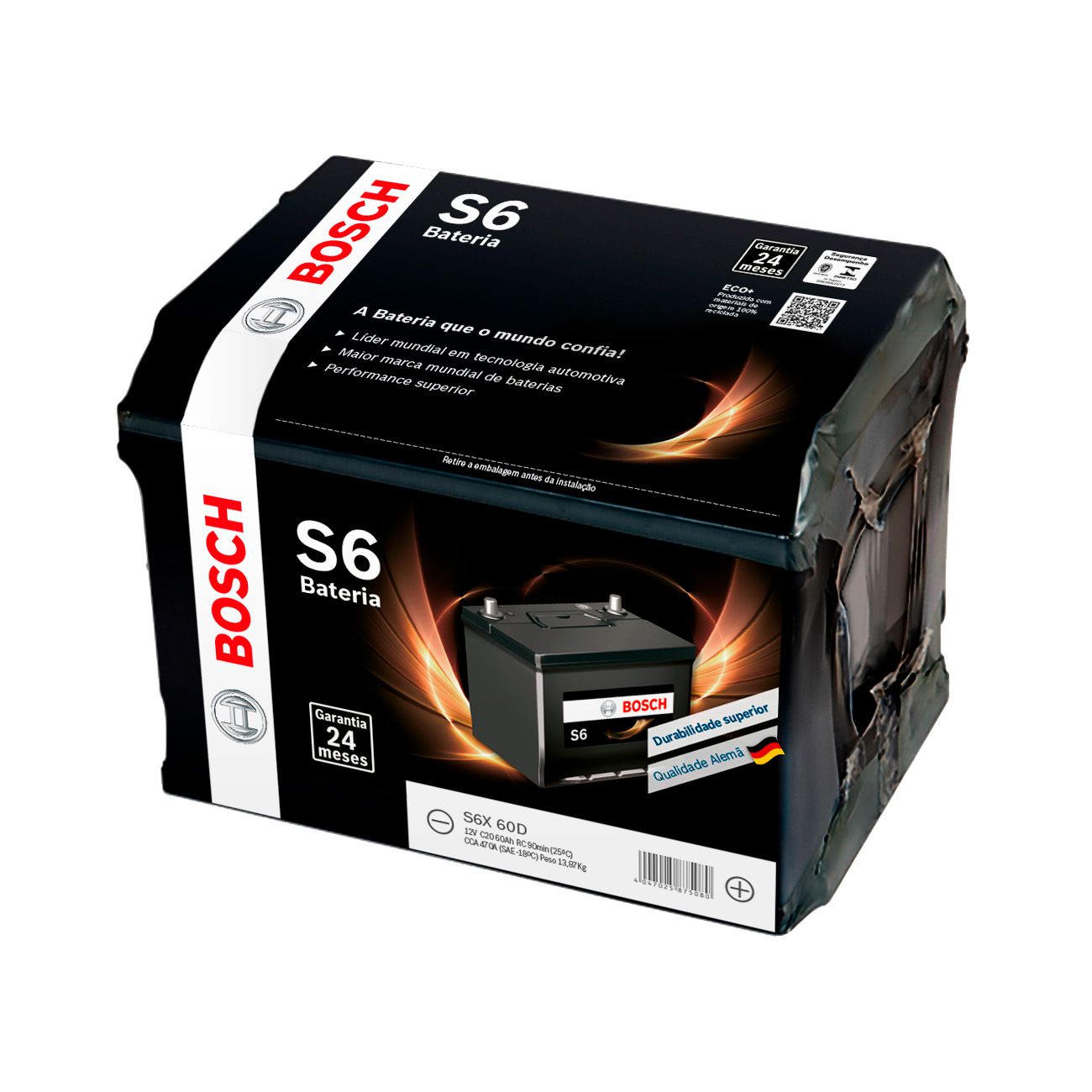 Bateria Bosch 60Ah - S6X60D - 24 Meses de Garantia - Reis Baterias: Pague  em 10X SEM JUROS