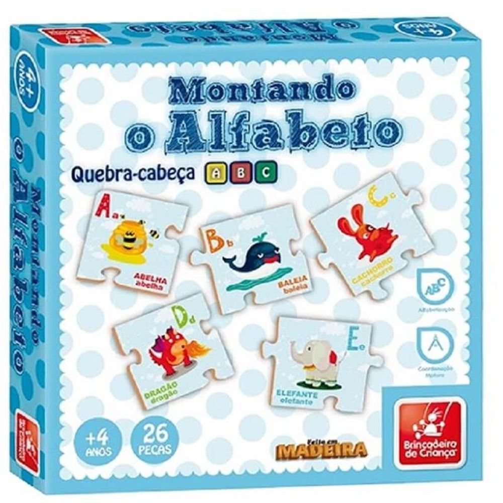 Jogo da memória e quebra-cabeça alfabeto