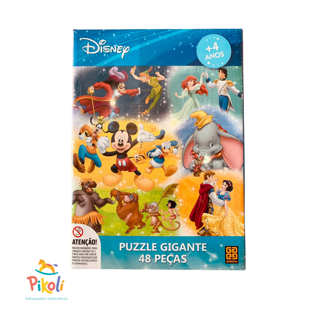 Quebra Cabeça - Gigante Disney - 48 Pçs - Grow - Pikoli Brinquedos  Educativos