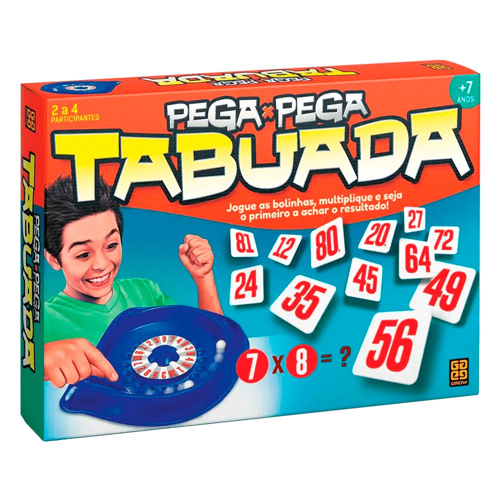 Jogo De Tabuleiro Pega Pega Tabuada Grow