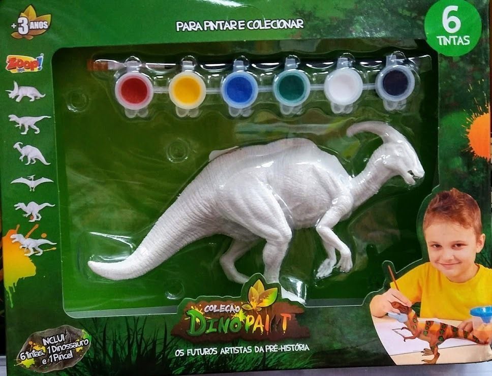 Kit Dinossauros Educativo em Madeira para Colorir