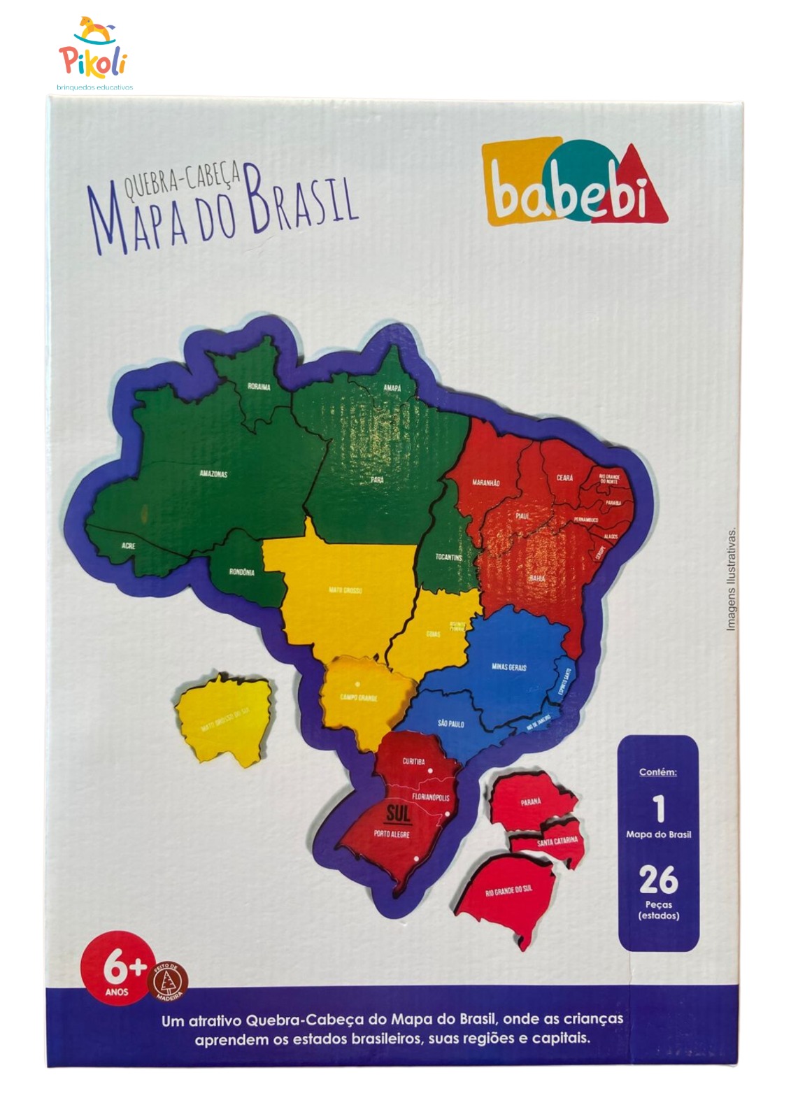 Quebra Cabeça - Brasil 1000 Peças - Toyster - Pikoli Brinquedos