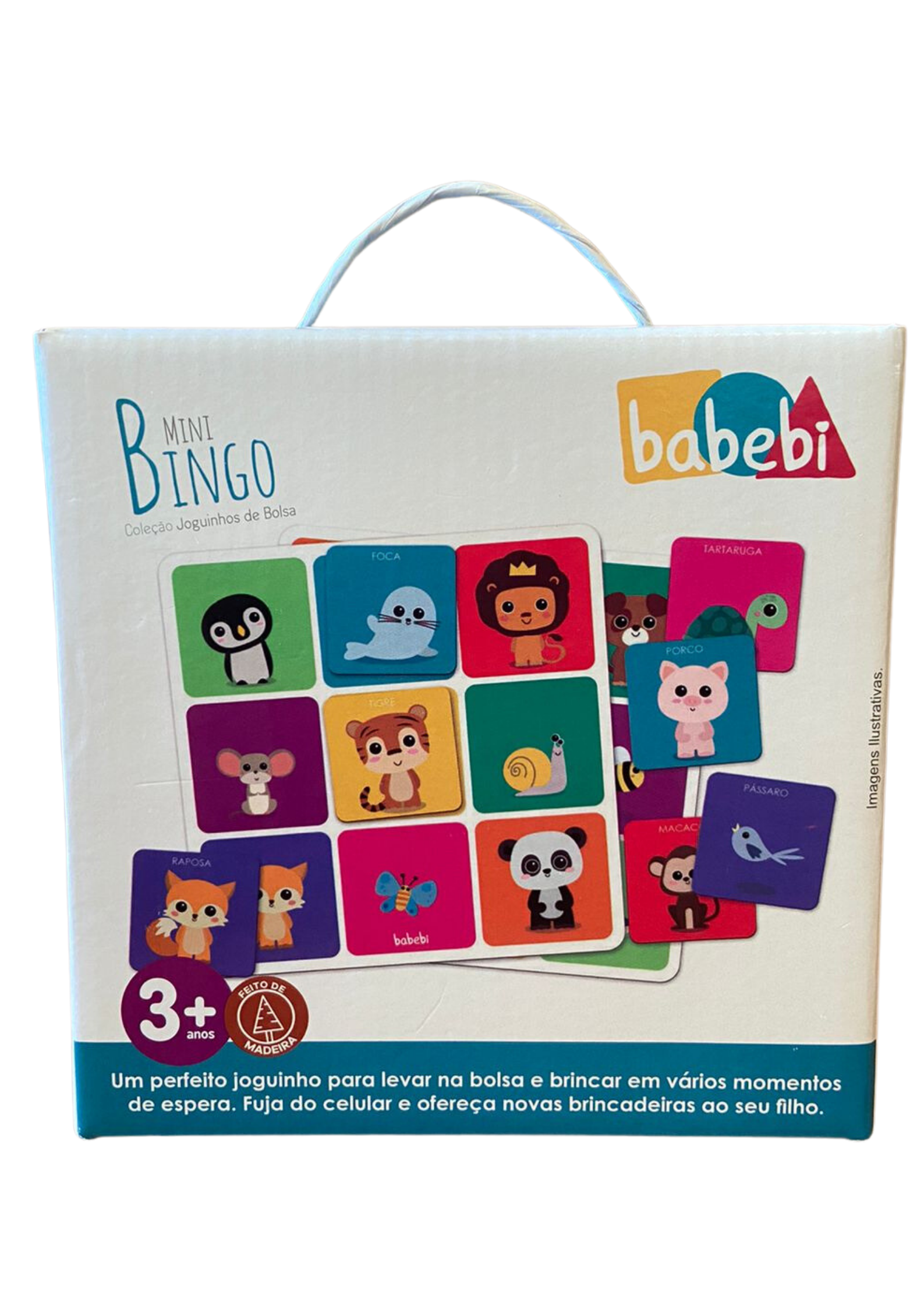 Joguinhos de Bolsa Mini Bingo - Brinquedo Educativo de Madeira Babebi -  Ioiô de Pano Brinquedos Educativos