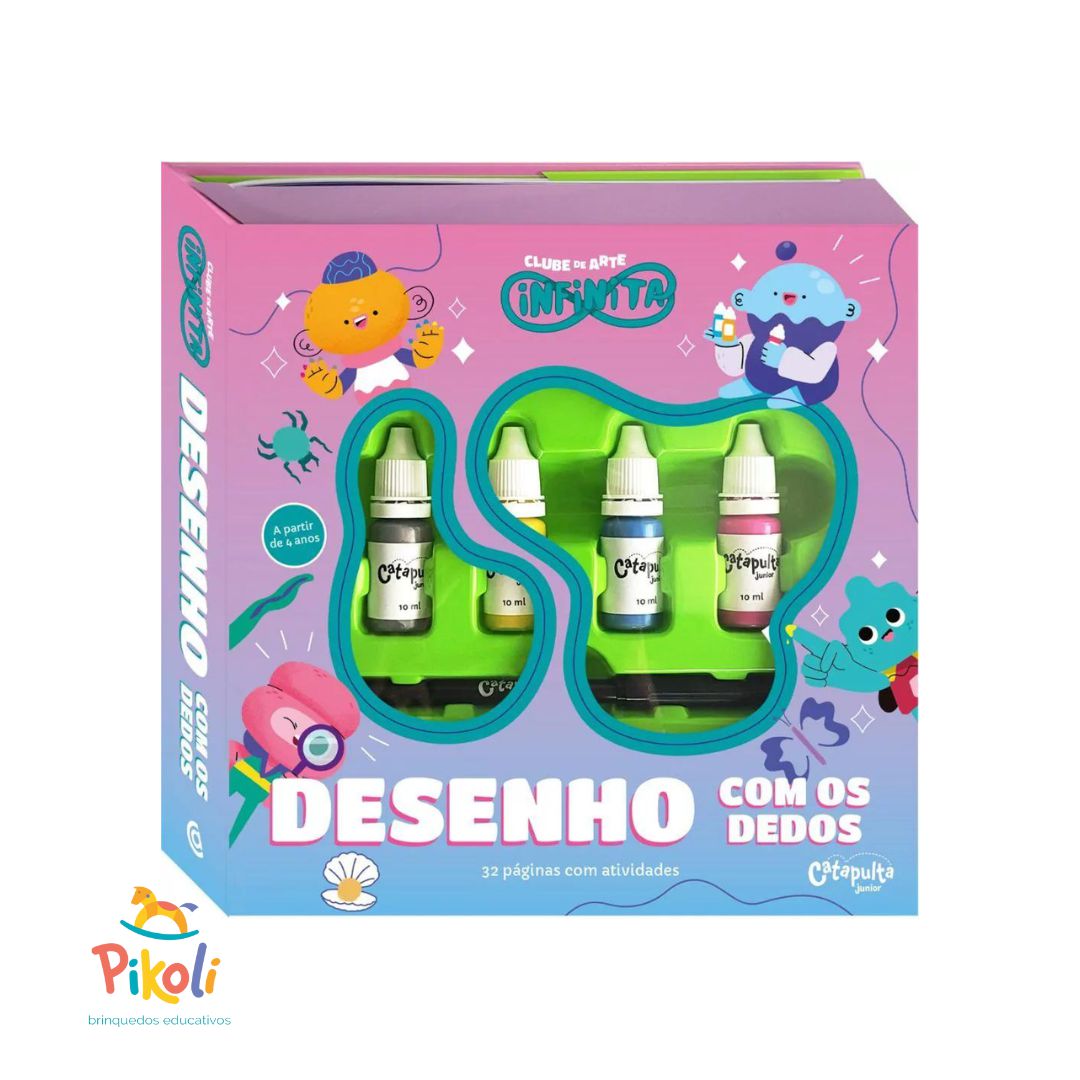 Livro de brinquedos para desenhar com os dedos