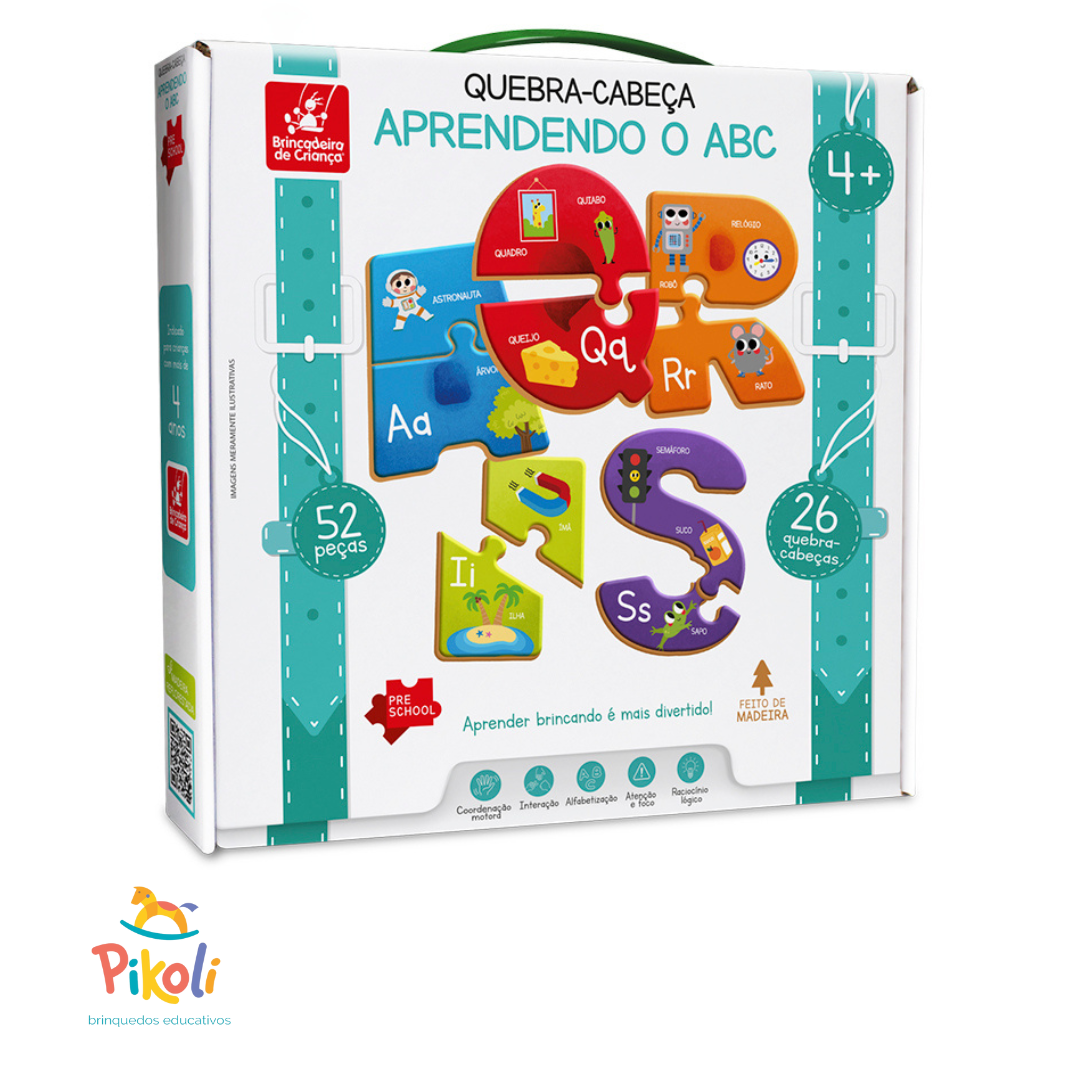 Jogo Educativo Tabuleiro Aprenda Alfabeto Brincando Crianças