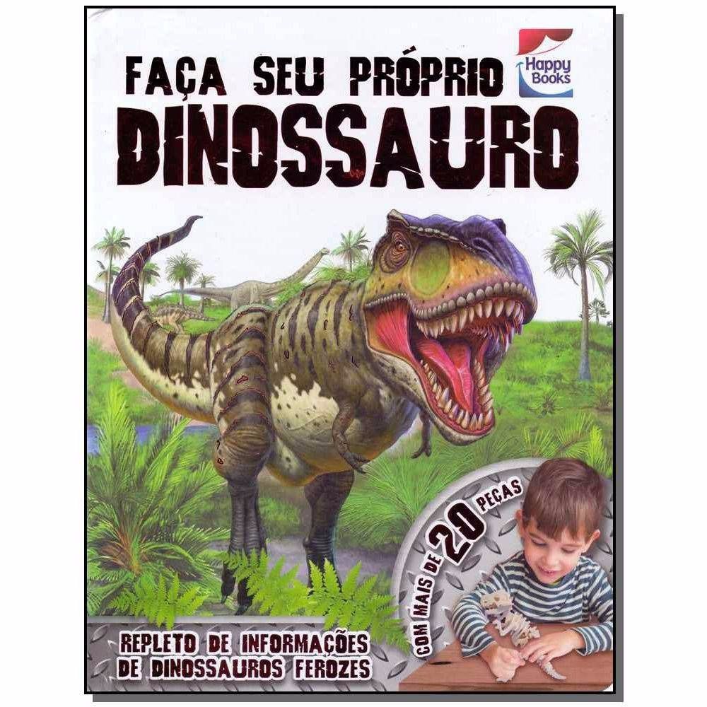 Livro - Faça E Brinque : Dinossauro - 3D - Pikoli Brinquedos