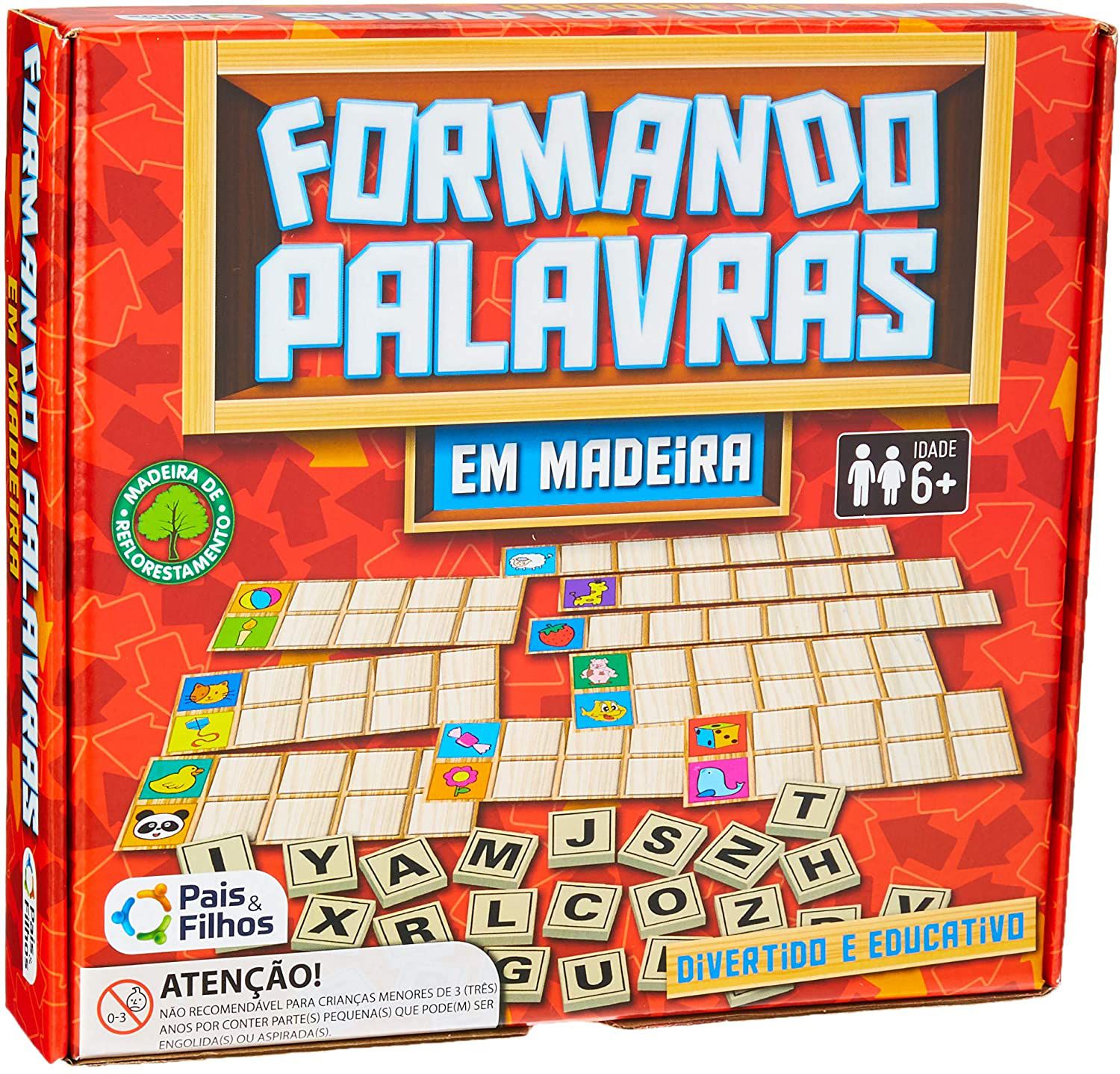 Jogo Educativo Bingo Letras C/ 32 Palavras Infantil