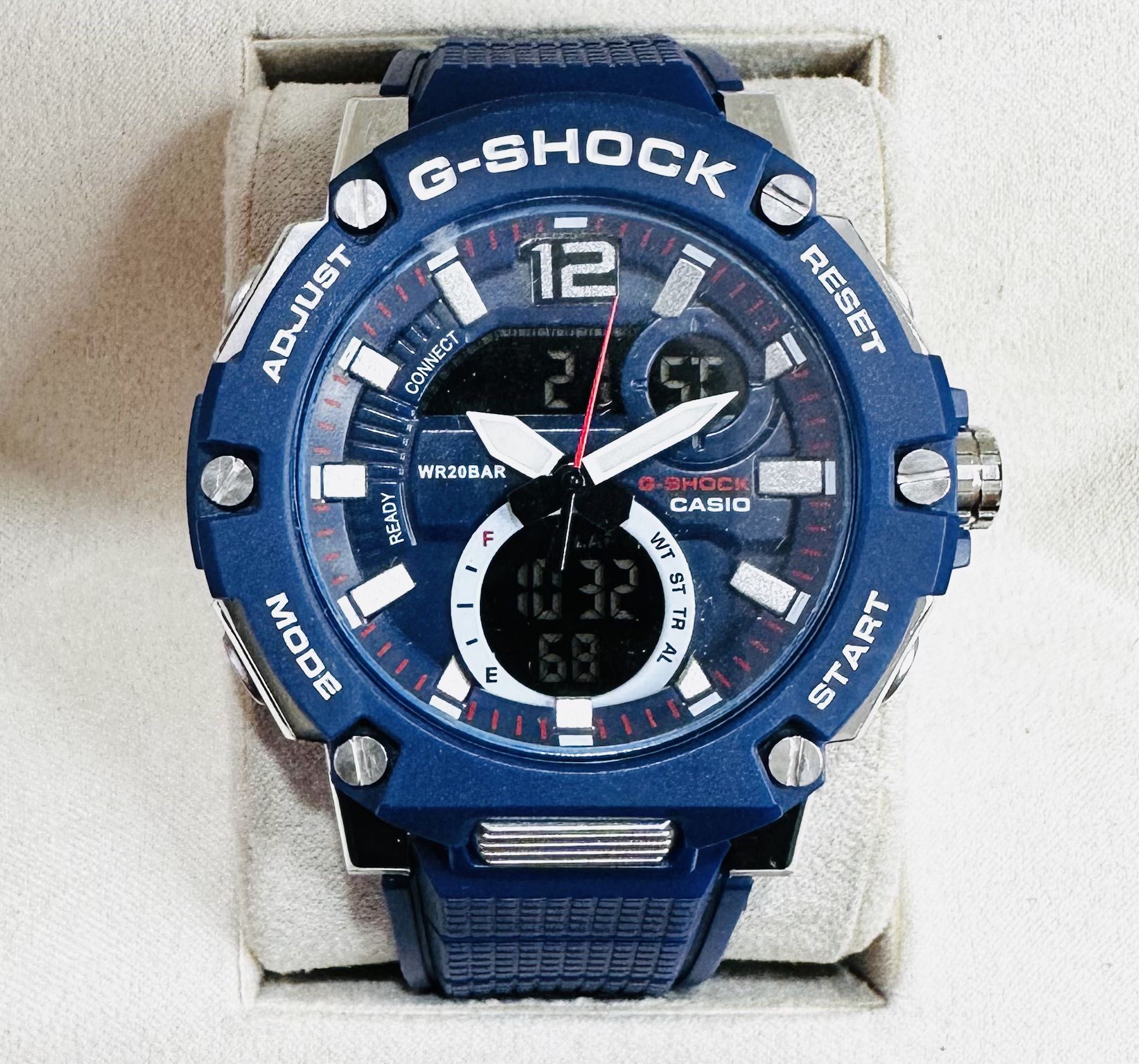 Relógio 1-linha G-shock GB 1000 -Pulseira de Borracha -Azul, Branco, Preto  -A prova d'água -Cod: DSPO68 - VMAX IMPORTS