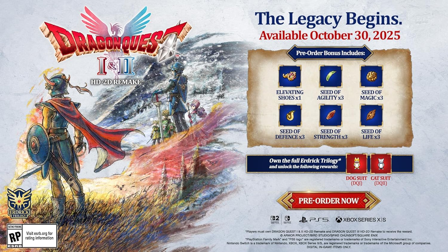 Dragon Quest I & II HD-2D Remake Nintendo Switch 2 - Cadê Meu Jogo