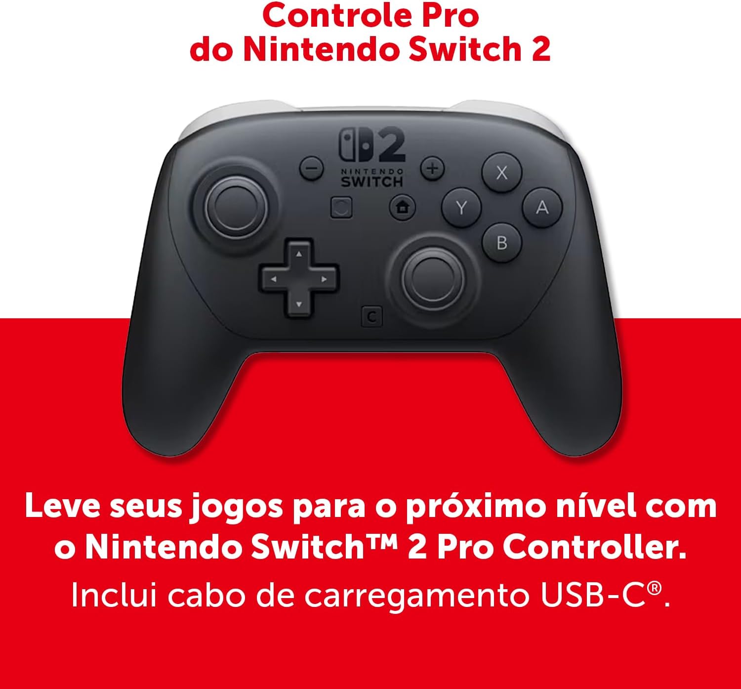 Pro Controle Controle Pro 2 Sem Fio Nintendo Switch 2 - Cadê Meu Jogo