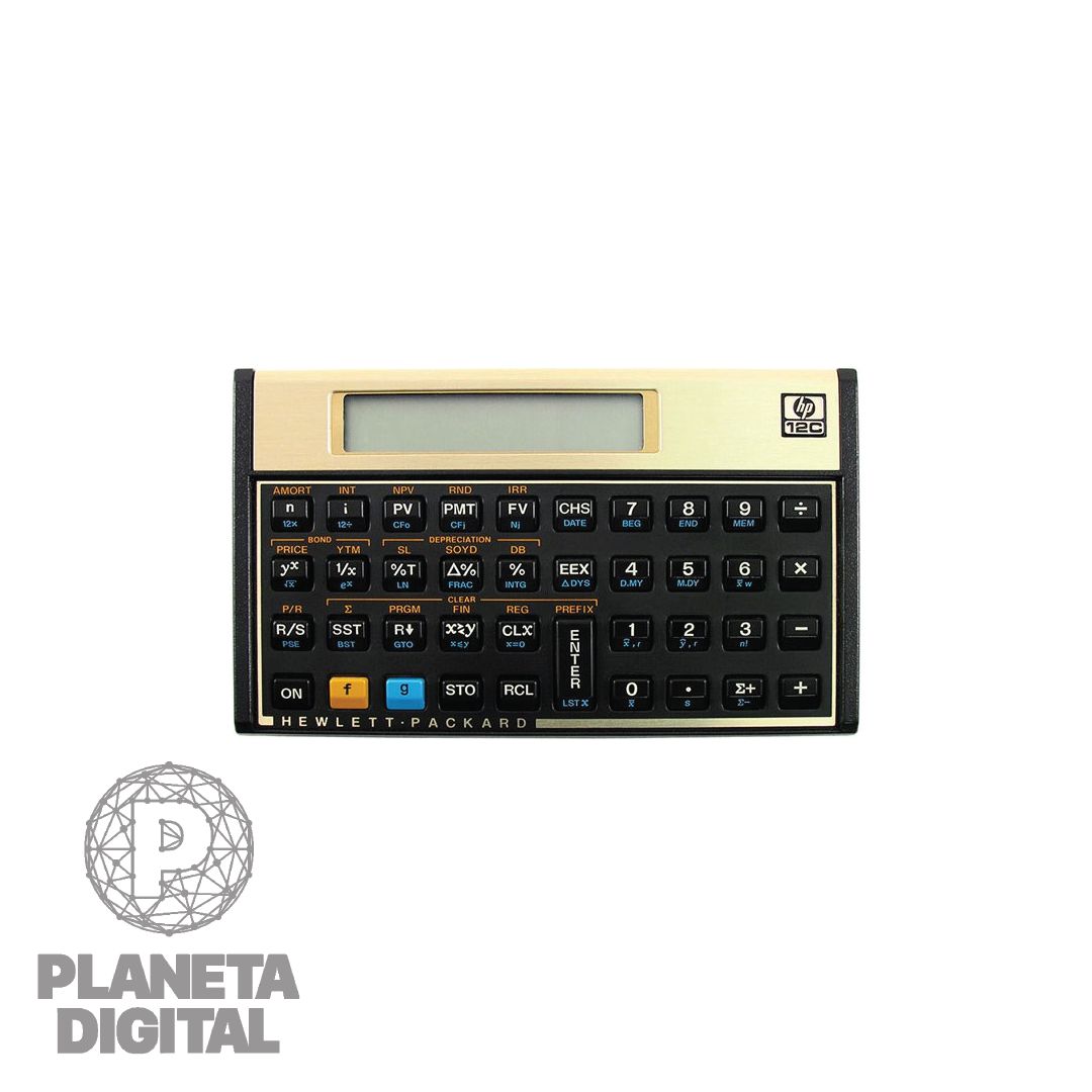 Calculadora Financeira 12C Gold Tela LCD Fluxos de Caixa IRR Notação  Polonesa Reversa Contabilidade Finanças - HP - Loja Planeta Digital