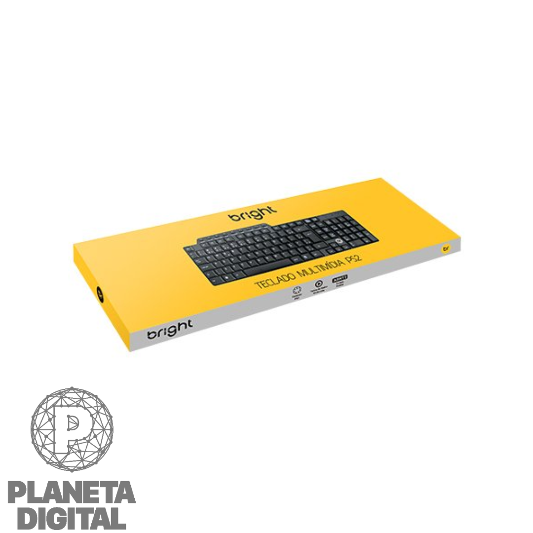 Teclado Multimídia USB Padrão ABNT2 Design Simples e Eficiente 105 ...