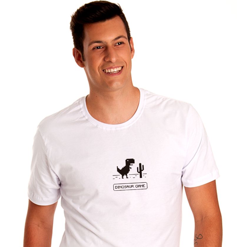 Camiseta Sem Internet Game Jogo do Dinossauro