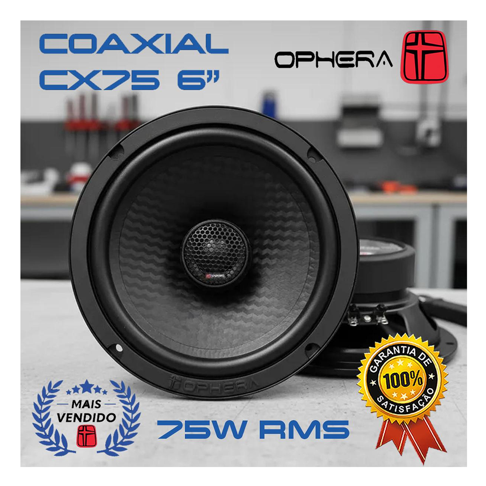 Par Alto Falante Coaxial Phantom Cx75 6