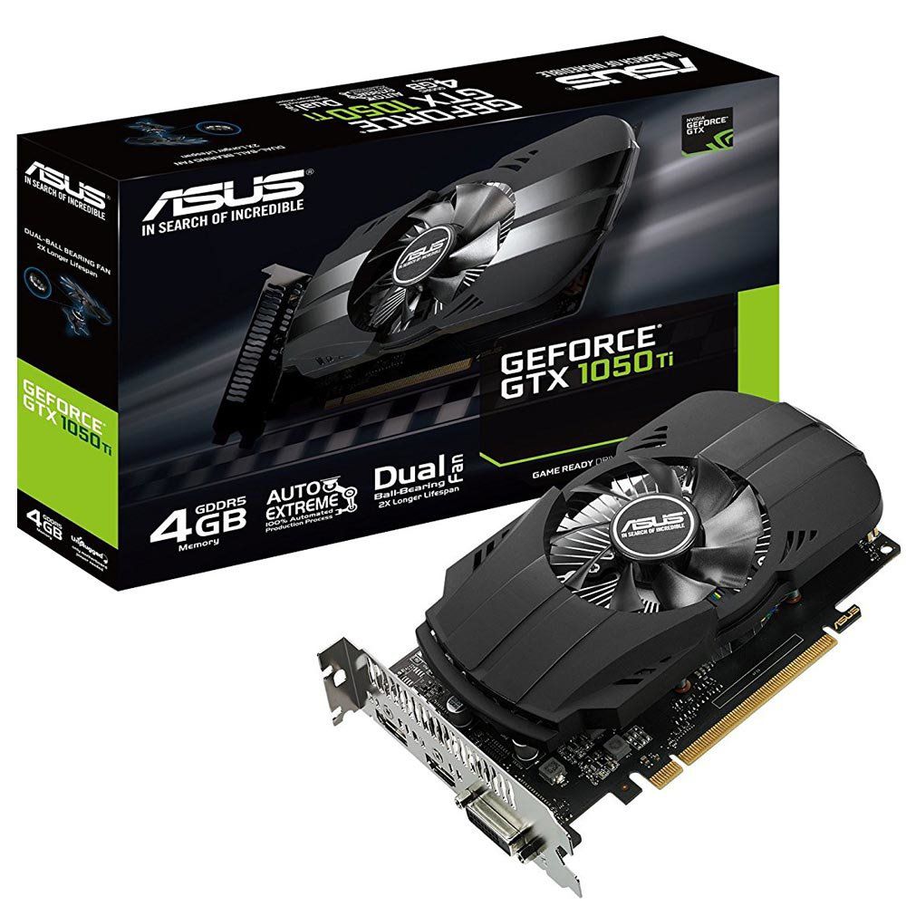 超熱 PCI-E DDR5 4GB 1050TI GTX ASUS VIDEO DE PLACA 128 PH BITS グラフィックボード・グラボ・ビデオカード