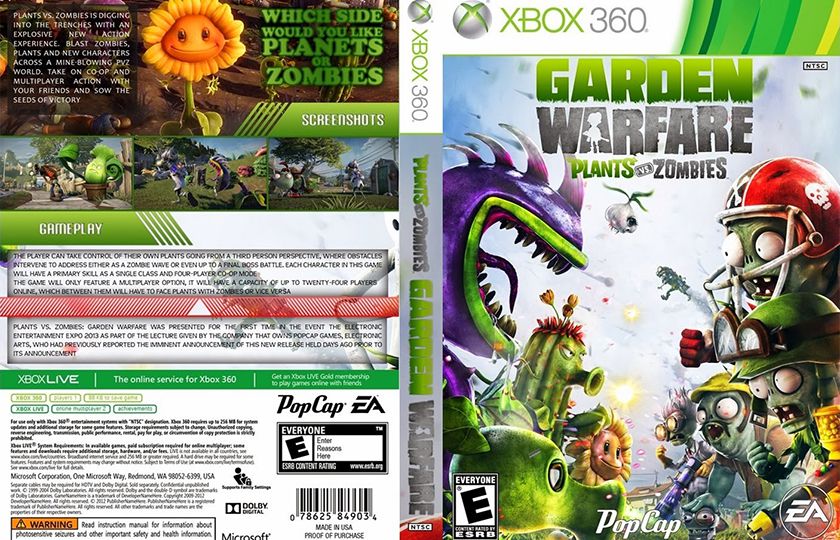 Plants vs Zombies Garden Warfare Xbox 360 - Game Games - A Loja Mais ...