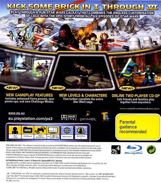 Lego Star Wars The Complete Saga PS3 Game Games A Loja Mais POP do