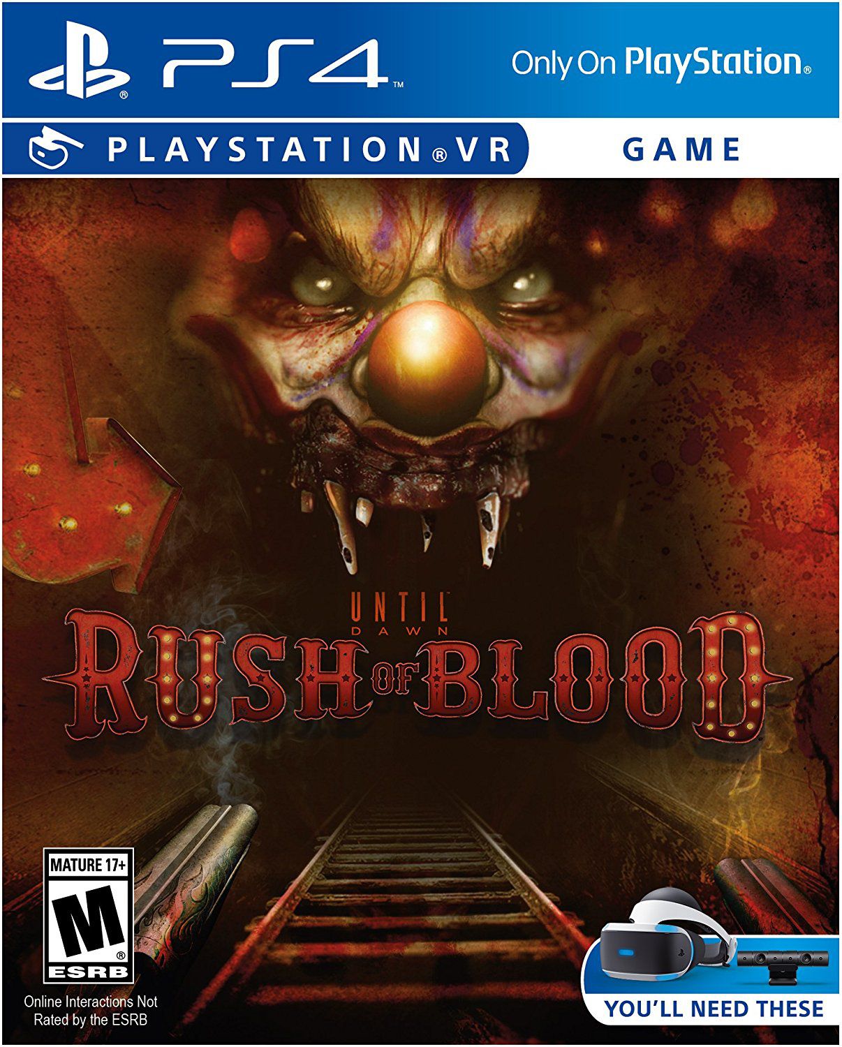 Until Dawn: Rush Of Blood - Ps4 VR - Game Games - Loja de Games