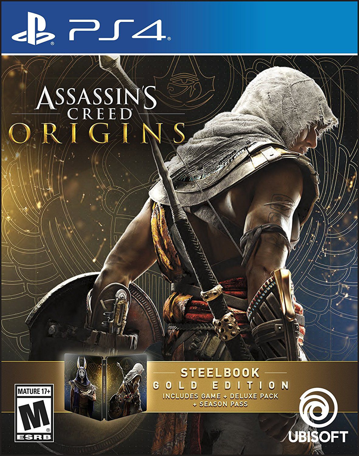 Assassins Creed Origins SteelBook Gold Edition - PS4 - Game Games - Loja de  Games Online | Compre Video Games