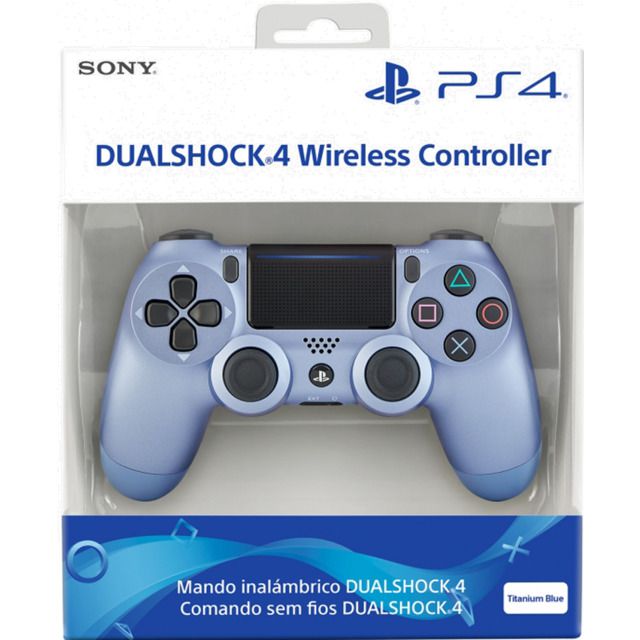 Controle DualShock 4 Wireless Controller Titanium Blue PS4 Game