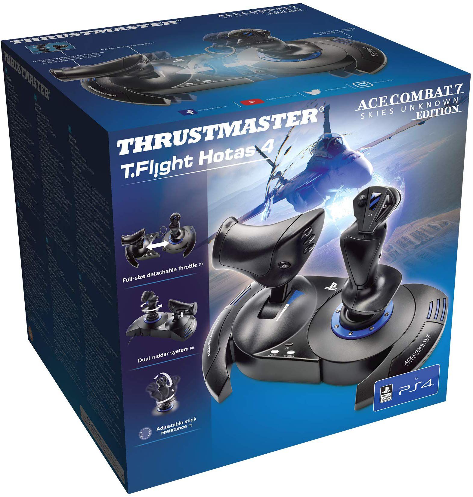 Hotas4 jogo de controle de dois mão, saitek evo ps4/pc, computador de  microcomputador, simulador de voo, fighter