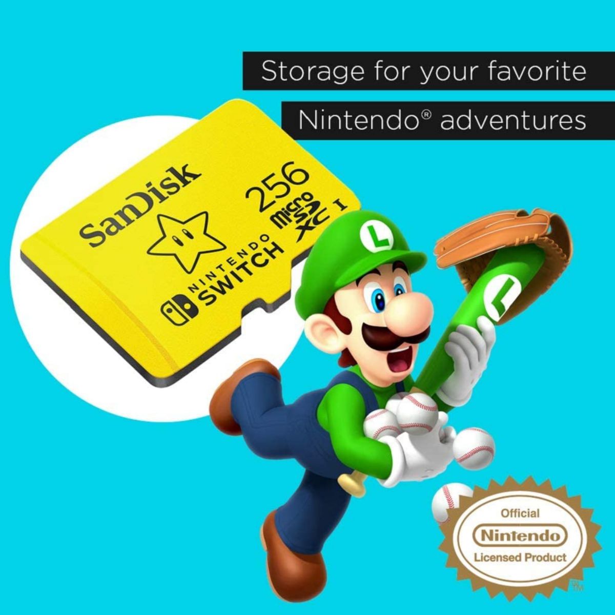 SanDisk 256GB microSDXC MemoryCard for Nintendo Switch Game Games