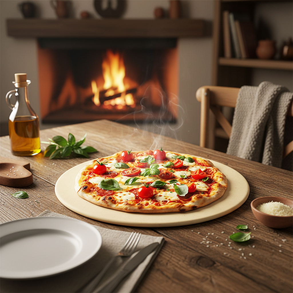 Piedra Para Pizza De Cordierita De 38 Cm | BBQ-Toro | Para Horno, Gas O Carbón | Base Crujiente Y Pan Casero