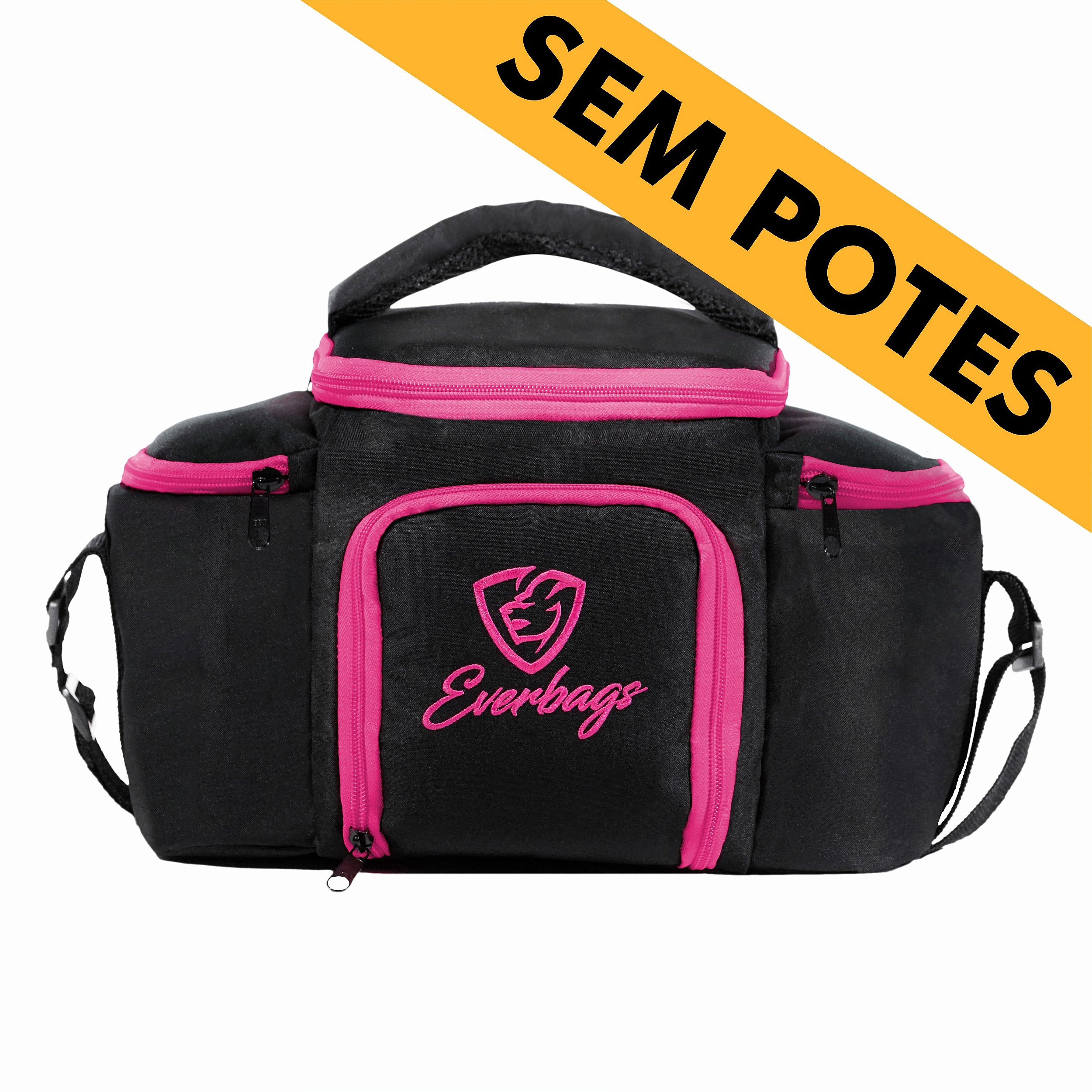 Bolsa Térmica Fitness Top Black/Rosa - EVERBAGS