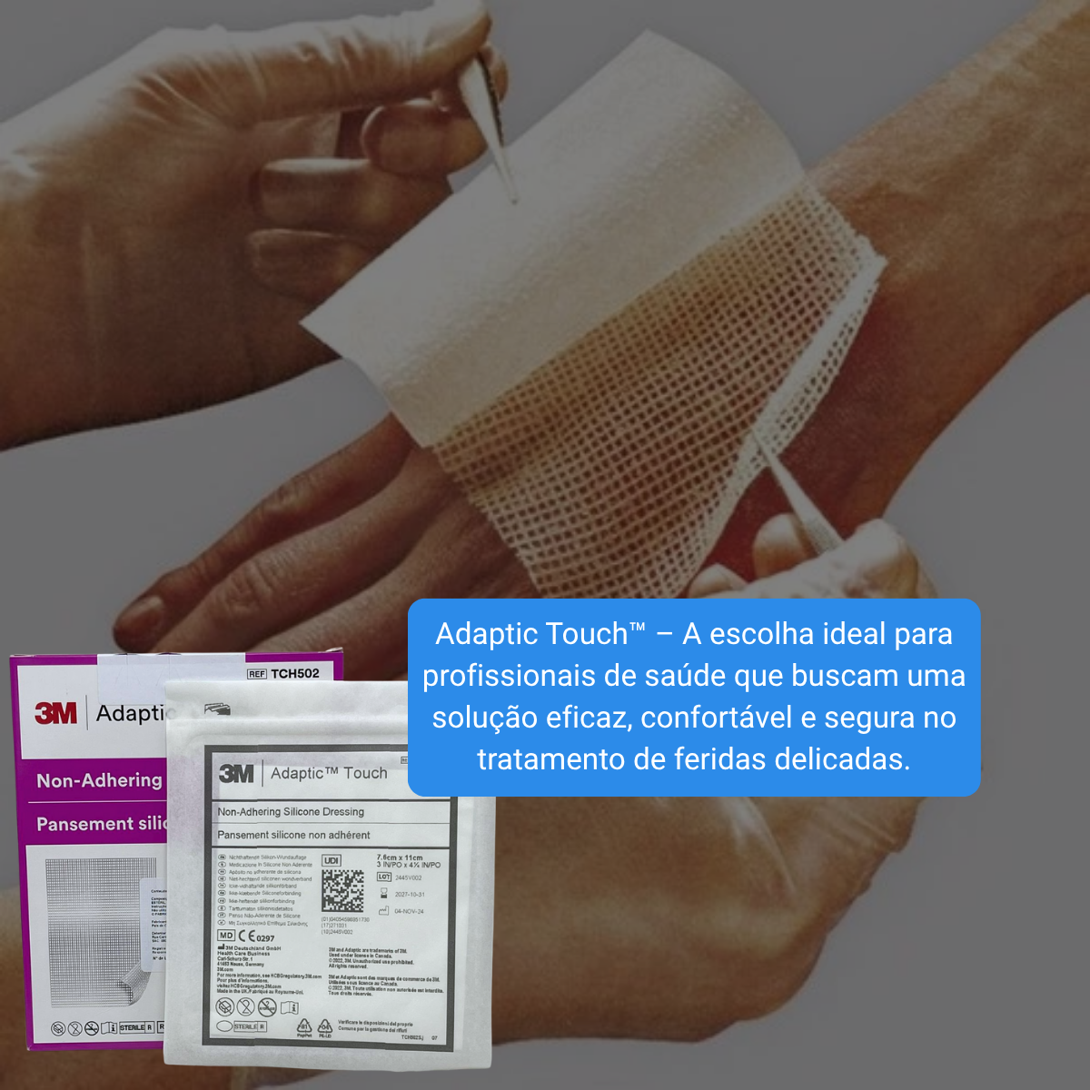 無印良品 CPD-3 Adaptic Touch Compressa Não Aderente De Silicone 3M - RareMed