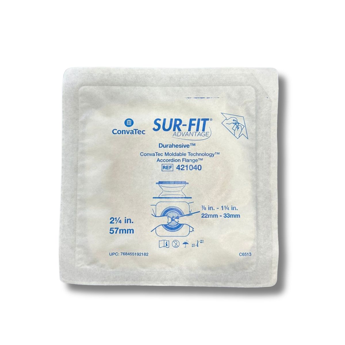 Placa Sur-Fit Plana Advanced Moldável - ConvaTec - Caixa com 10