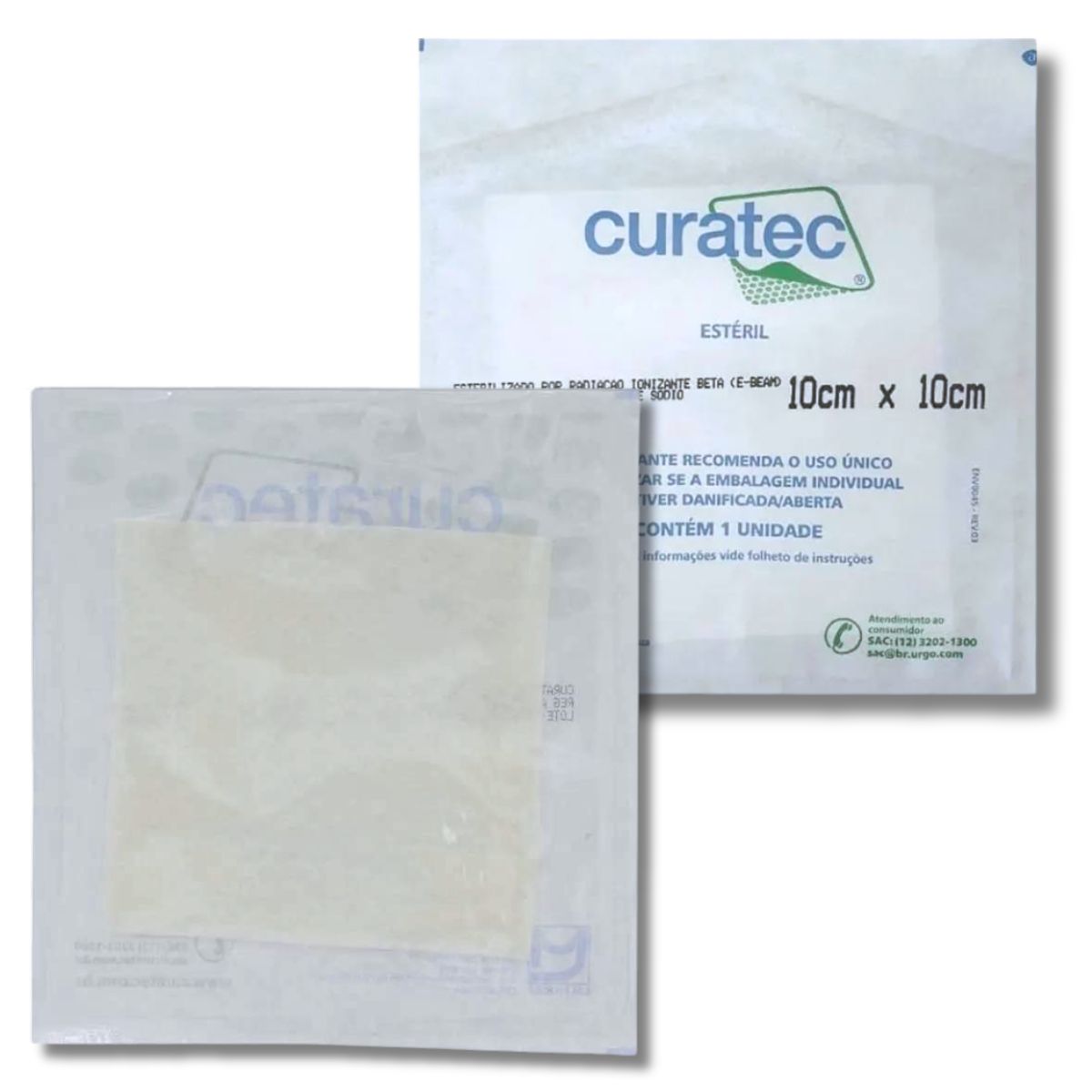 Curativo Alginato de Cálcio e Sódio 10cm x 10cm - Curatec - Produtos ...