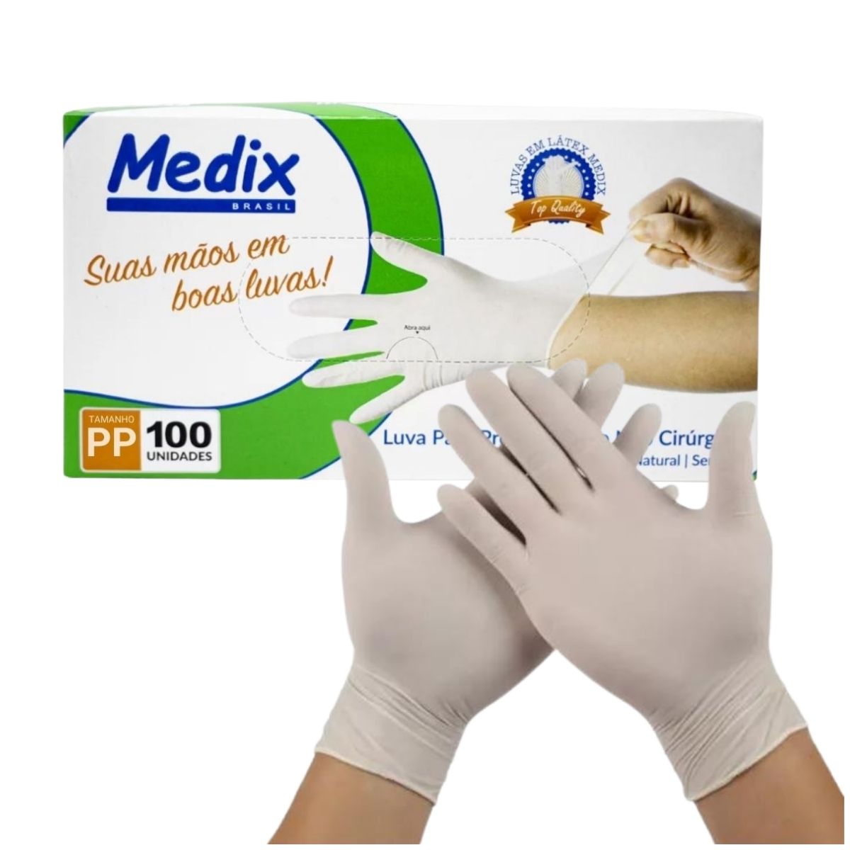 Luva látex procedimento atacado Fornecedor de Luvas de Procedimento em São Paulo SP São Paulo SP — caixa 100 unidades para clínicas e hospitais