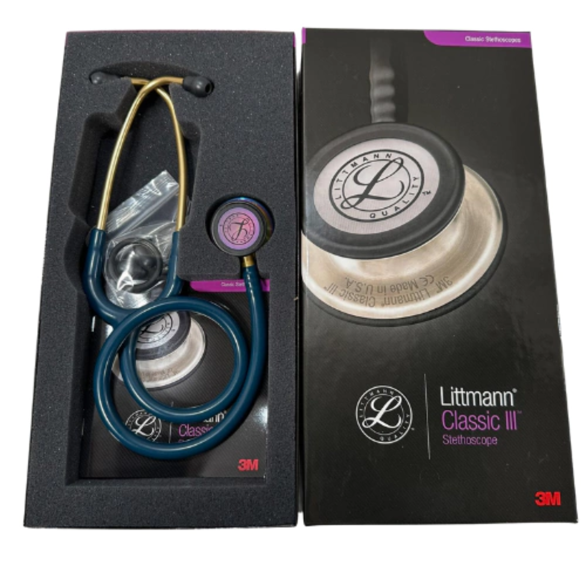 Estetoscópio Littmann Classic III Azul Caribe Arco-Íris - 3M