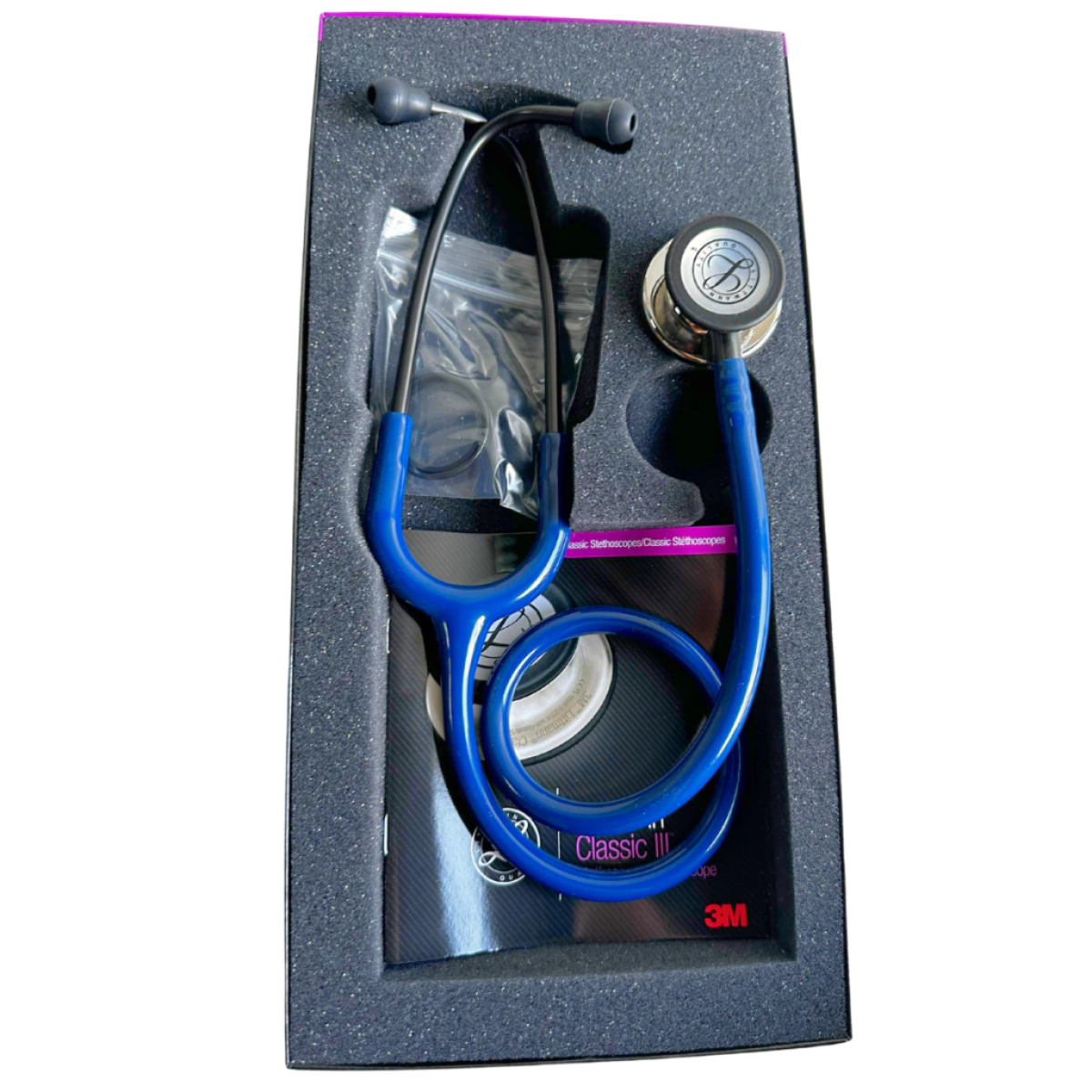 Estetoscópio Littmann Classic III Azul Marinho c/ Espelhado 5863