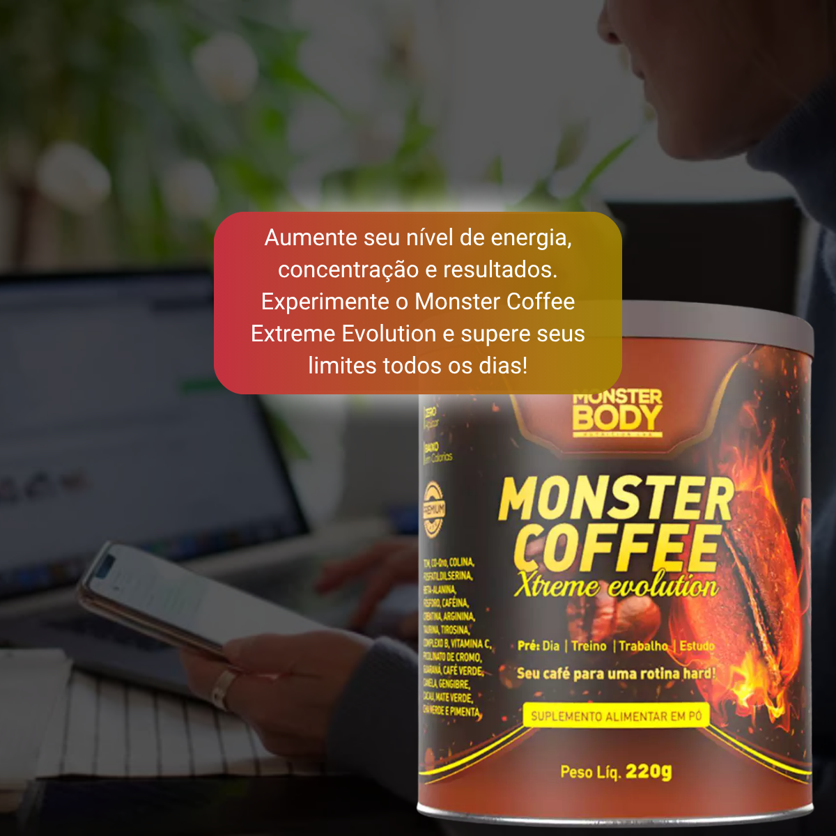 Monster Coffee Xtreme Evolution 220g - Monster Body - Supraervas