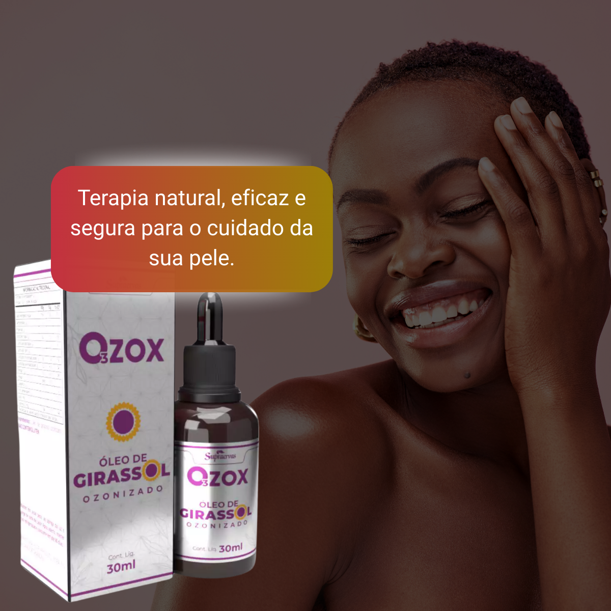 OZOX Óleo de Girassol Ozonizado 100% puro 30ml - Supraervas