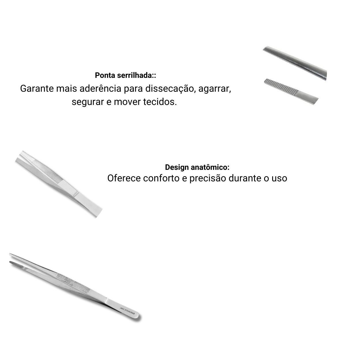 Pinça Anatômica Dissecção - ABC - Produtos Médicos e Hospitalares ...