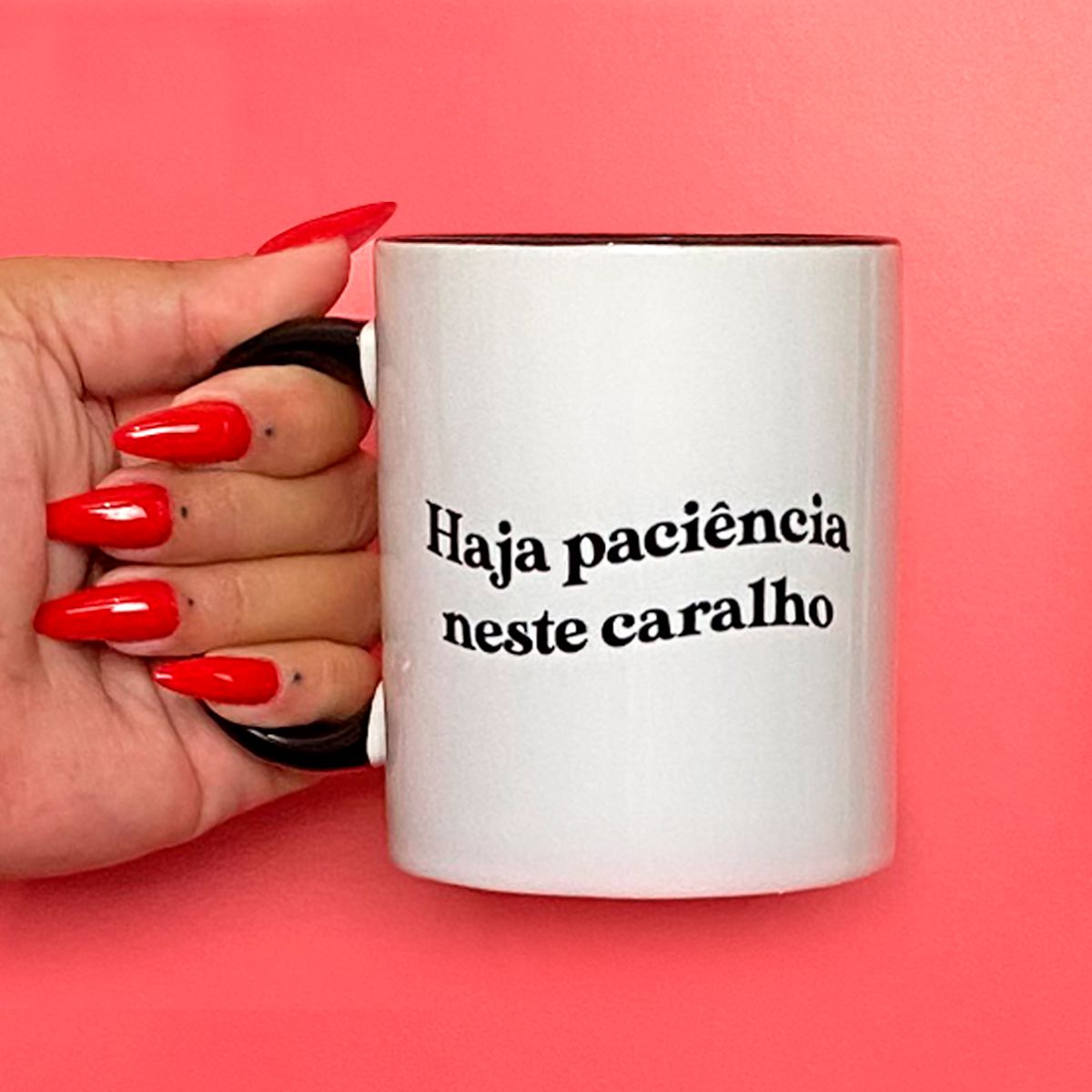 Caneca Haja Paciência - Vidro - Andressa Herrera - Camisetas e acessórios  divertidos