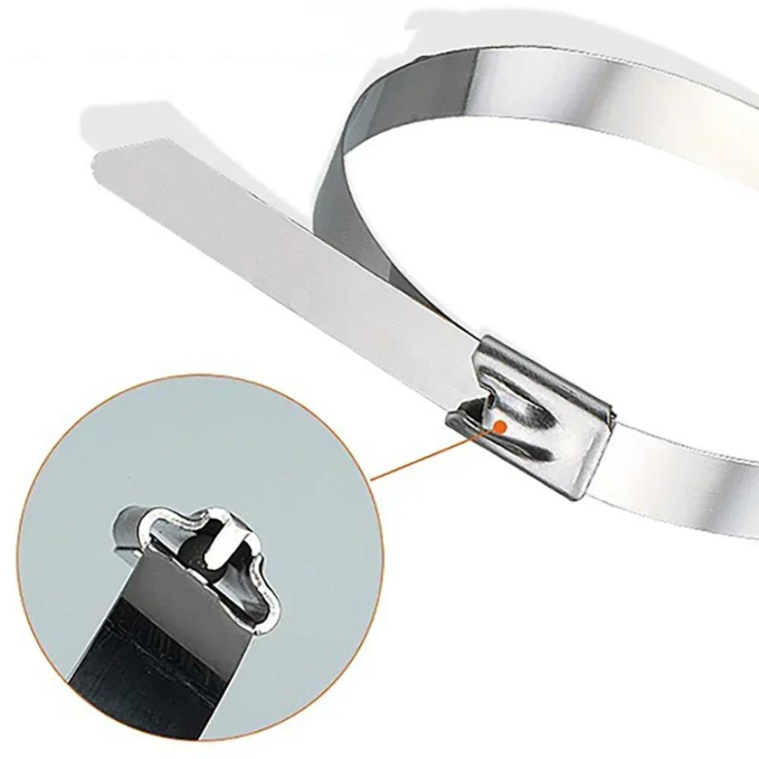 Abraçadeiras Zip Tie 7,93 x 0,25 x 201mm - Trava por Esfera Inox