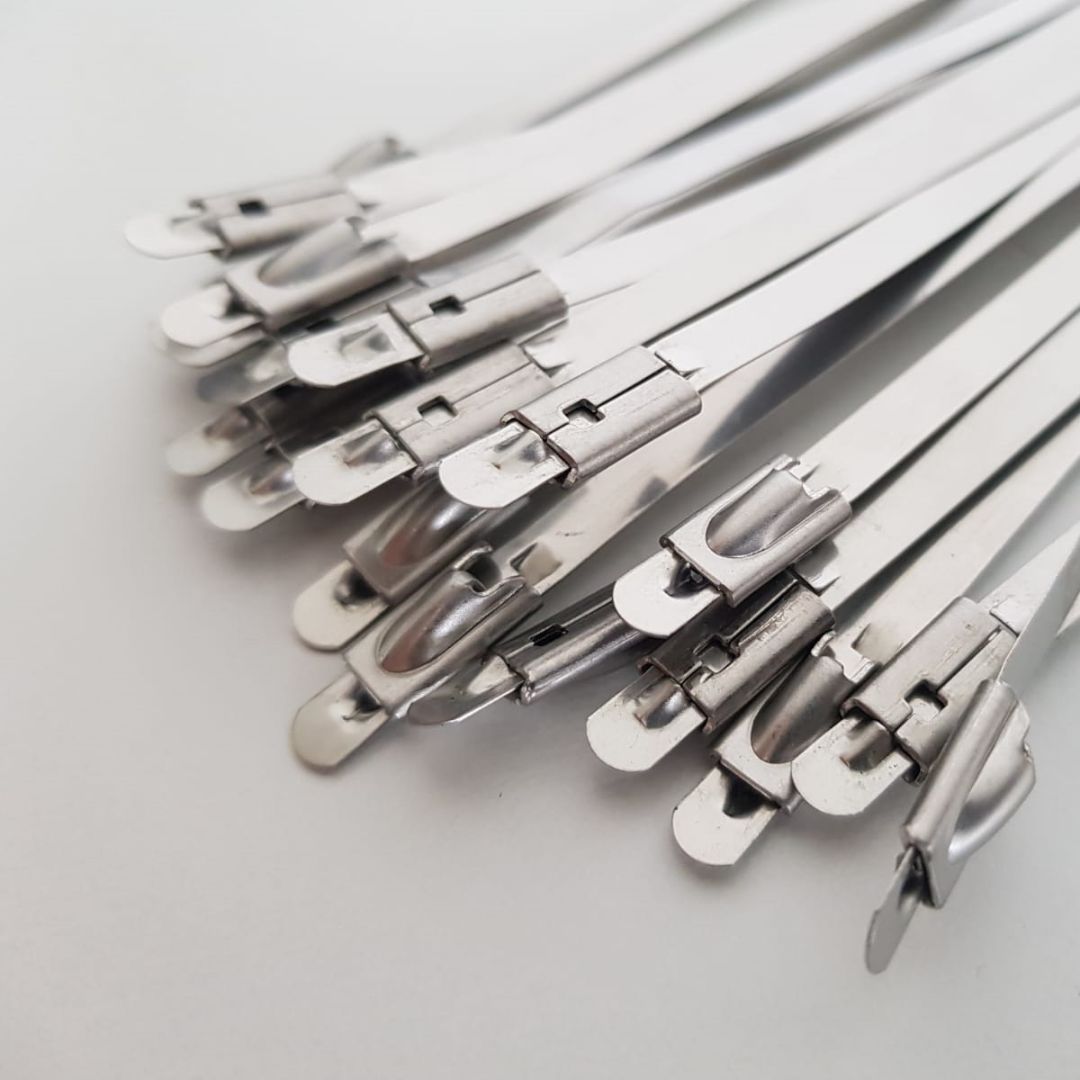 Abraçadeiras Zip Tie 7,93 x 0,25 x 362mm - Trava por Esfera Inox