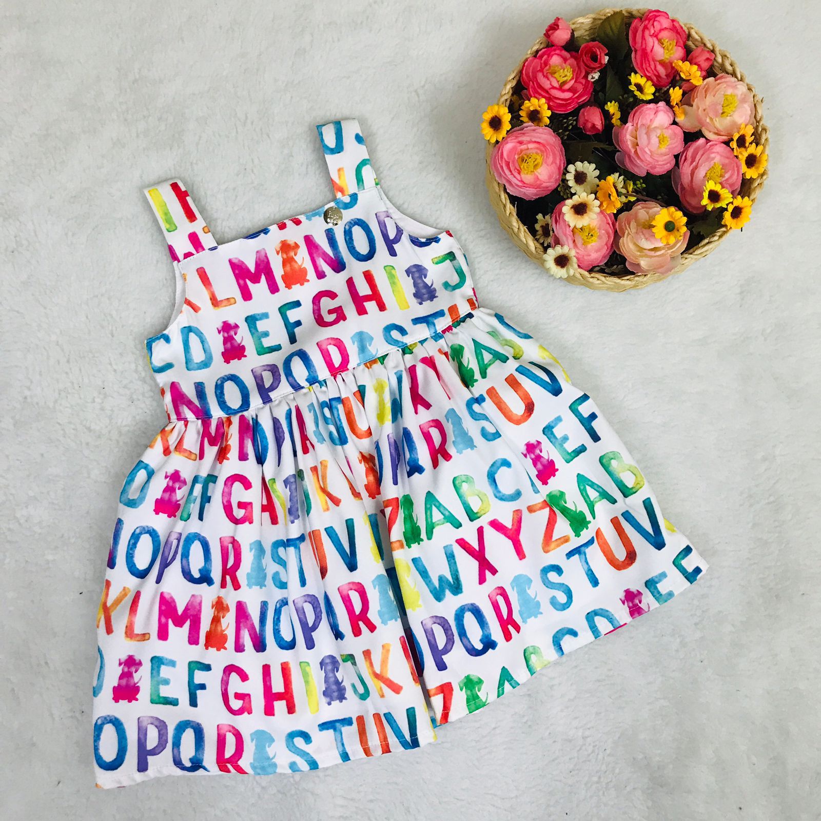 Vestido Infantil Casual Estampado Letras da Pupi - Tipinhos Moda Infantil e  Juvenil